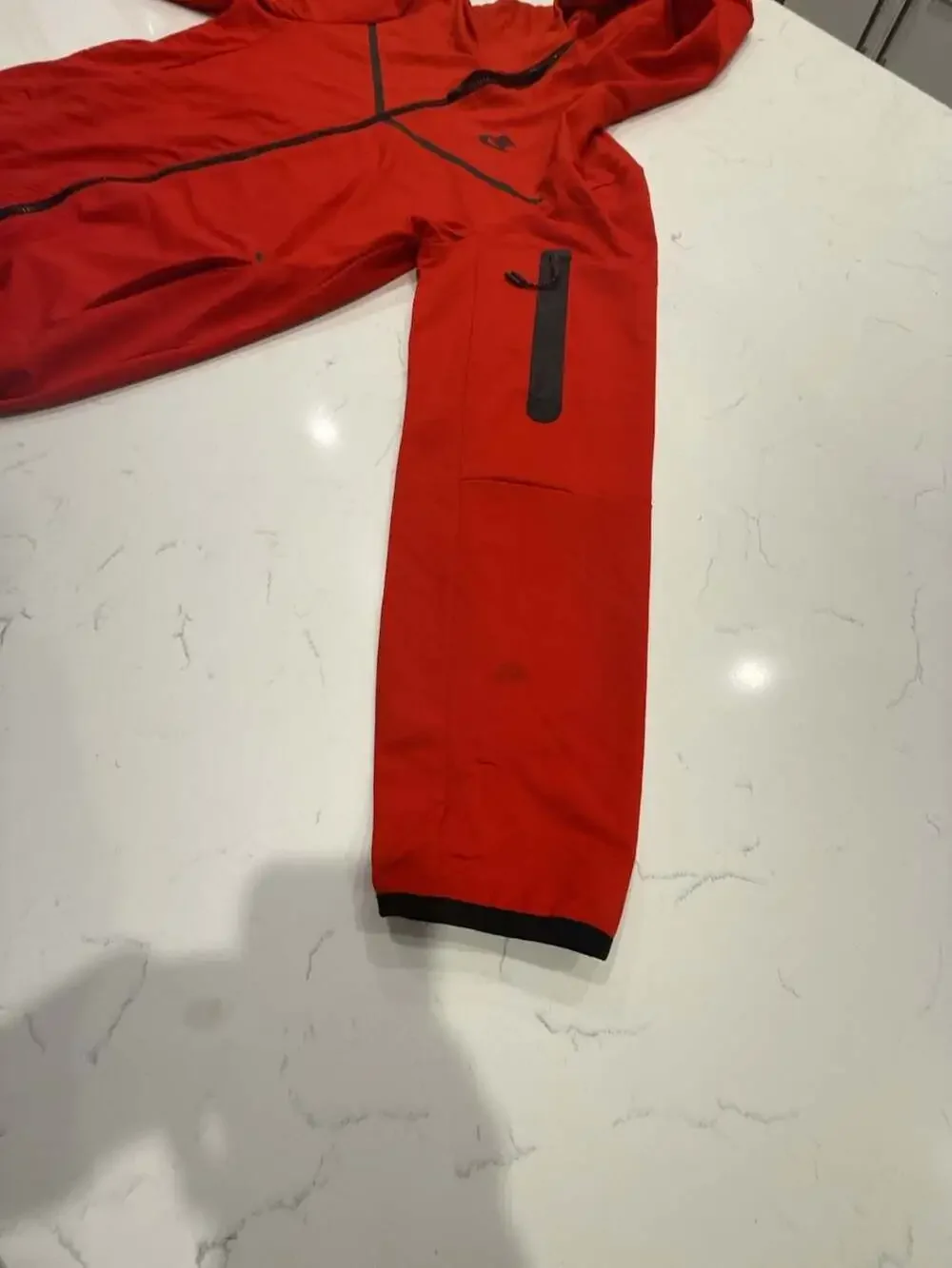 Nike Tech Fleece Full Zip Hoodie Size L Red